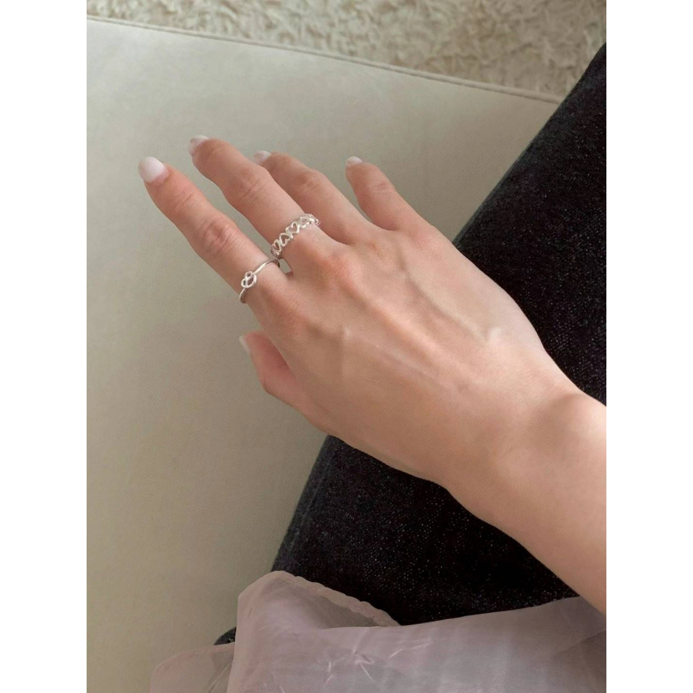 [閃購 2025 04.12 中午 12:00收單] 2025 韓國 時尚配件 愛心戒指3件組-細節圖5