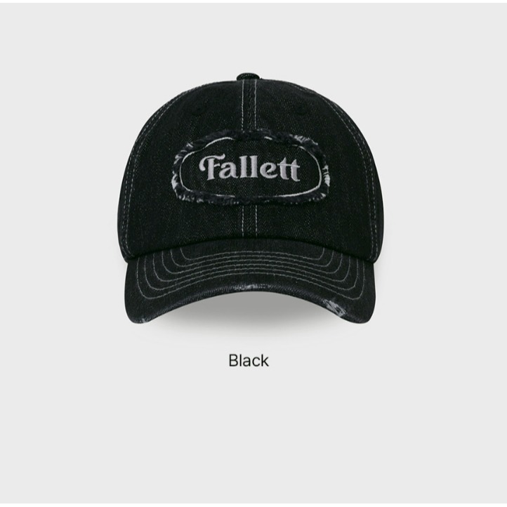[限量打折款] [預購 每周日中午 12:00收單] 2025 韓國  FALLET  圓標牛仔棒球帽-細節圖5