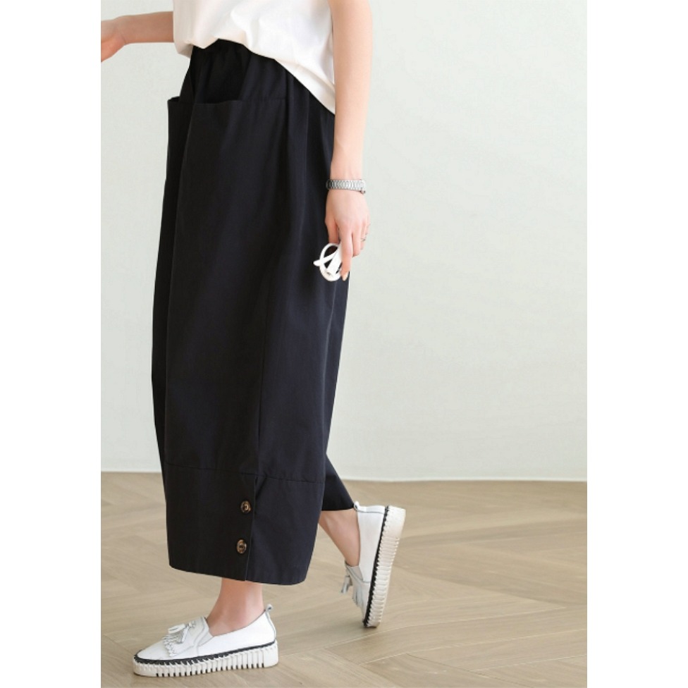 [預購 每周日中午 12:00收單] 2025 韓國 pippin 春夏女裝 水洗棉雙口袋休閒寬褲-細節圖8