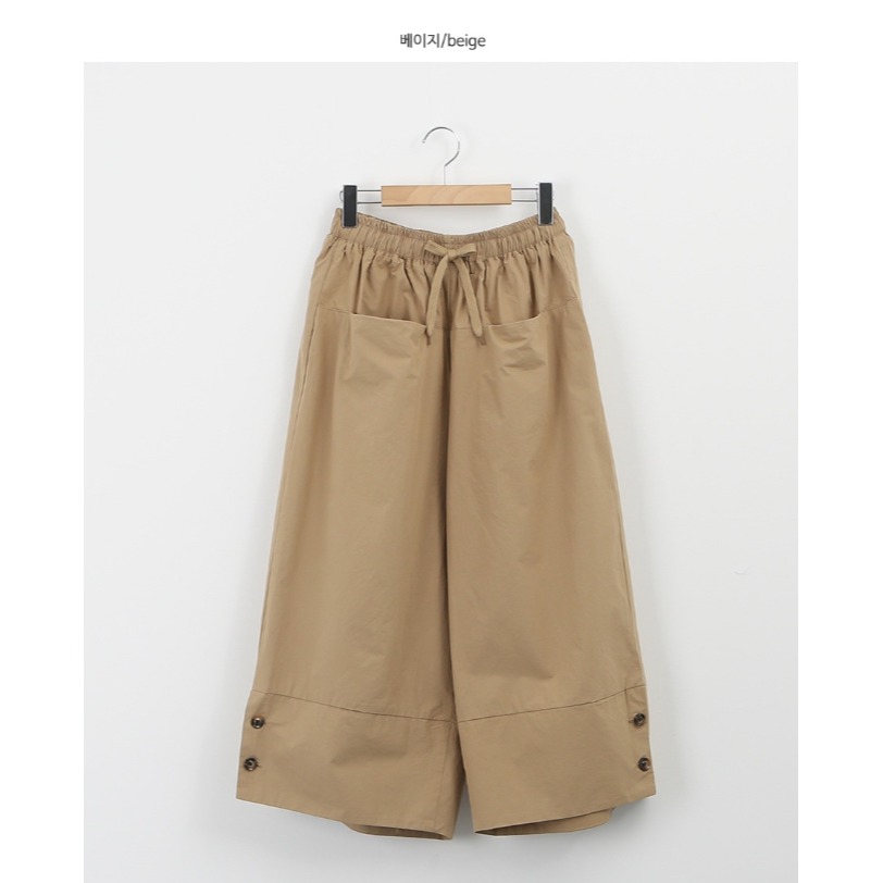 [預購 每周日中午 12:00收單] 2025 韓國 pippin 春夏女裝 水洗棉雙口袋休閒寬褲-規格圖11