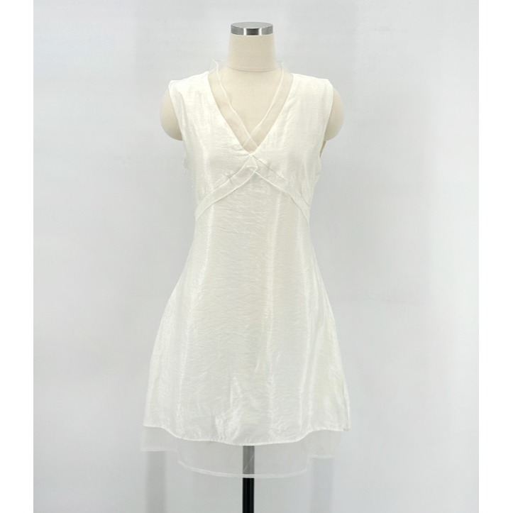 [預購 每周日中午 12:00收單] 2025 韓國 themood 春夏女裝 個性微性感 雪紡罩紗層無袖上衣-規格圖11