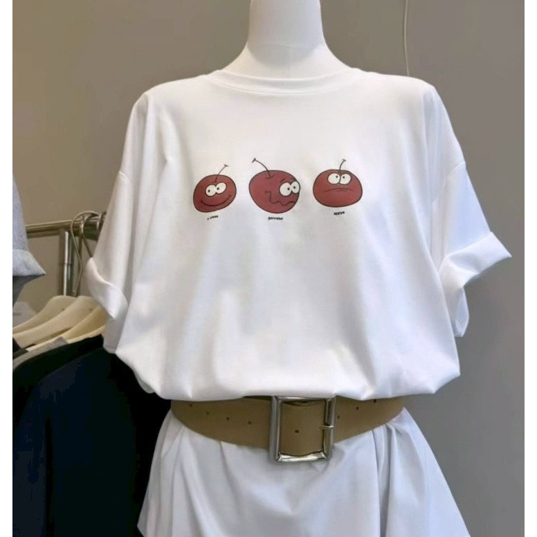 [預購 每周日中午 12:00收單] 2025 韓國 東大門 春夏女裝 蘋果表情包上衣-規格圖2