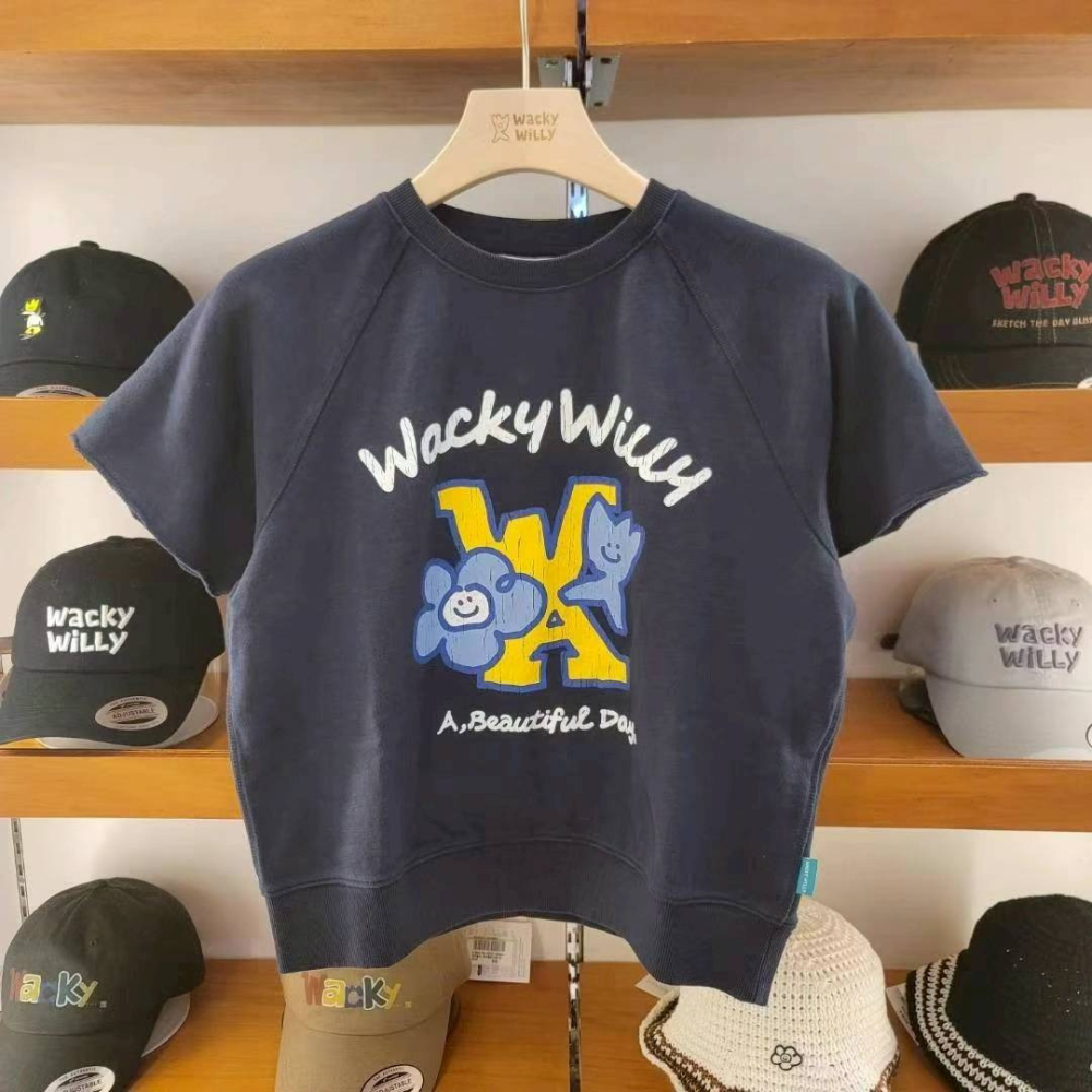 [預購 每周日中午 12:00收單] 2025 韓國 WACKY WILLY 春夏新款   LOGO花朵短上衣(女款)-細節圖2