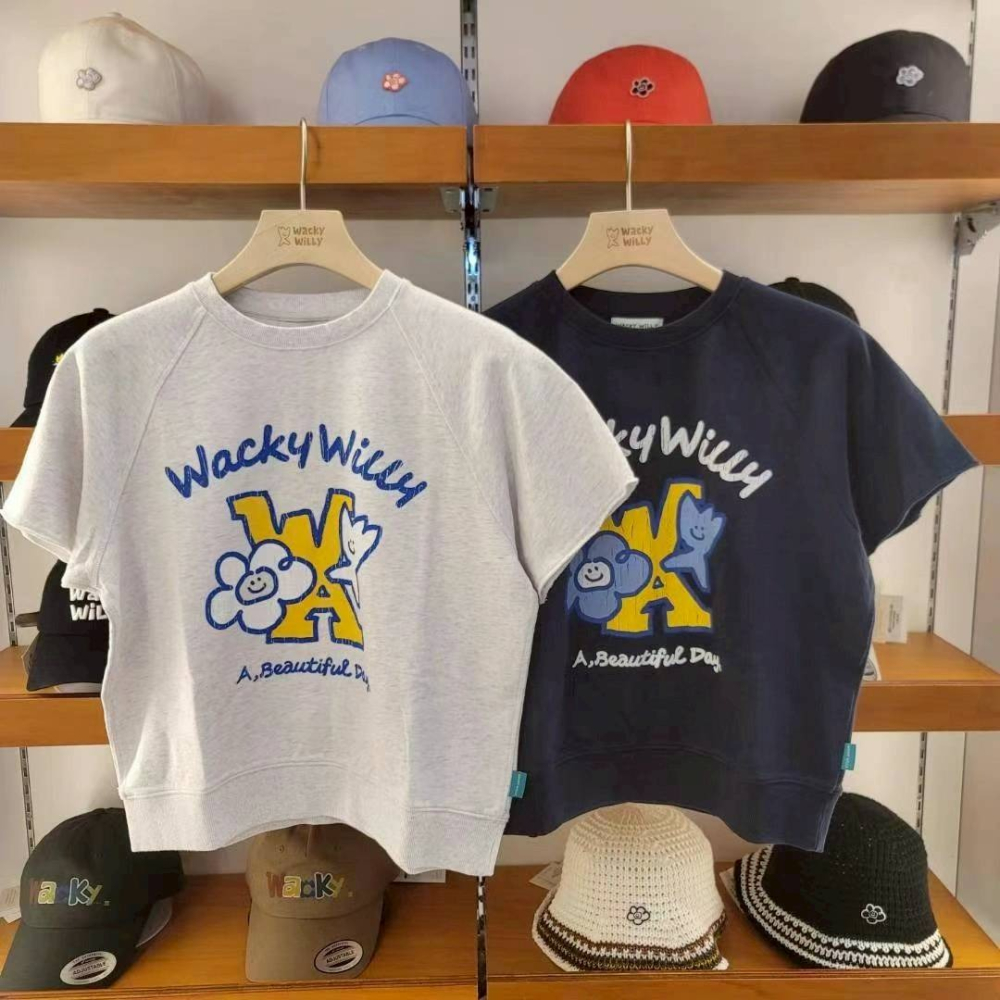 [預購 每周日中午 12:00收單] 2025 韓國 WACKY WILLY 春夏新款   LOGO花朵短上衣(女款)-細節圖3