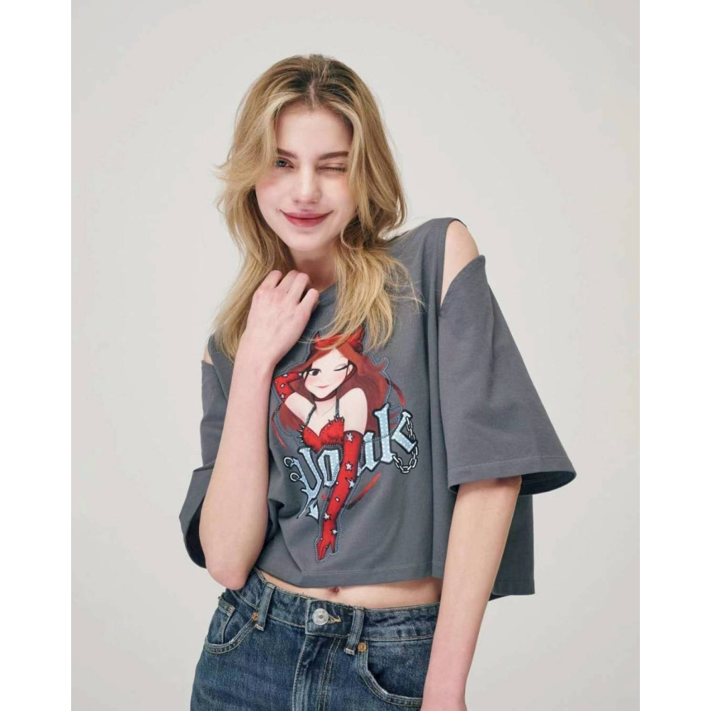 [限時打折款] [預購 每周日中午 12:00收單] 2025 韓國  陸心媛 YOUKSHIMWON 露肩設計上衣-細節圖4