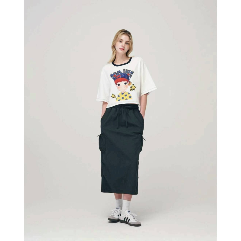 [限時打折款] [預購 每周日中午 12:00收單] 2025 韓國 陸心媛 YOUKSHIMWON 大頭像短袖短版上衣-細節圖2