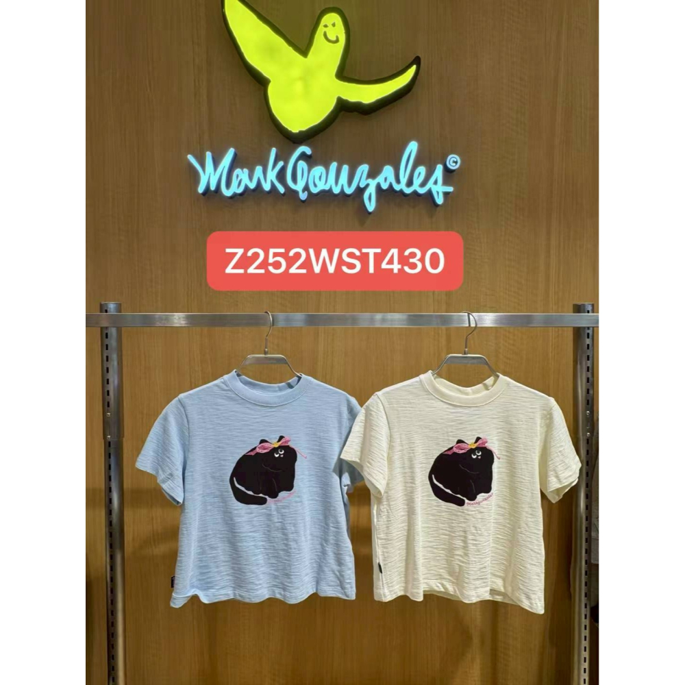 [閃購 2025.05.09 中午 12:00收單] 2025 韓國  Mark Gonzales 小飛人貓咪竹節棉上衣-細節圖6