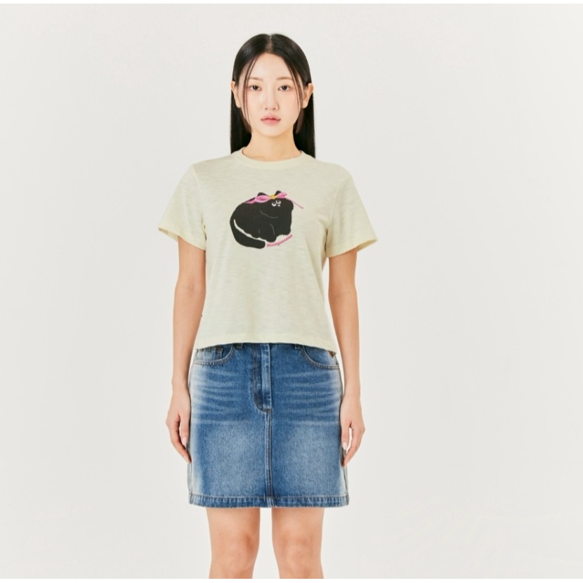 [閃購 2025.05.09 中午 12:00收單] 2025 韓國  Mark Gonzales 小飛人貓咪竹節棉上衣-細節圖7