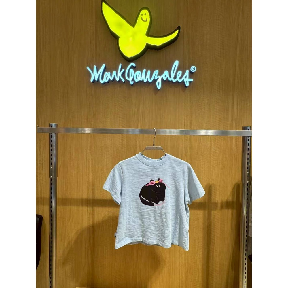 [閃購 2025.05.09 中午 12:00收單] 2025 韓國  Mark Gonzales 小飛人貓咪竹節棉上衣-規格圖9
