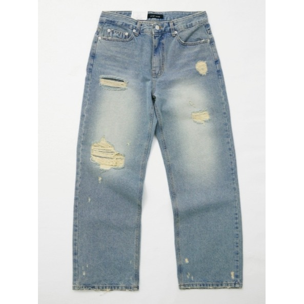 [預購 每周日中午 12:00收單] 2025 韓國 春夏女裝 8065 刷舊破洞牛仔褲-細節圖2