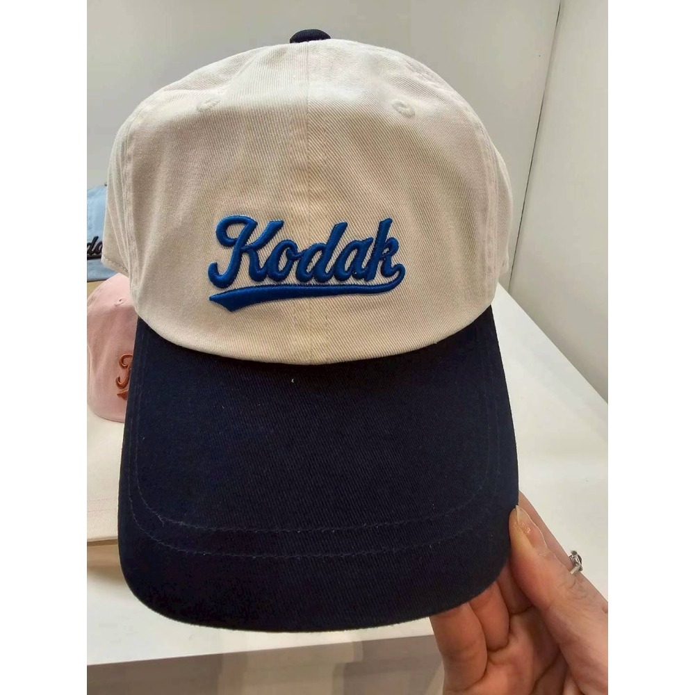 [預購 每周日中午 12:00收單] 2025 韓國 KODAK   柯達 復古拚色 LOGO棒球帽-細節圖7