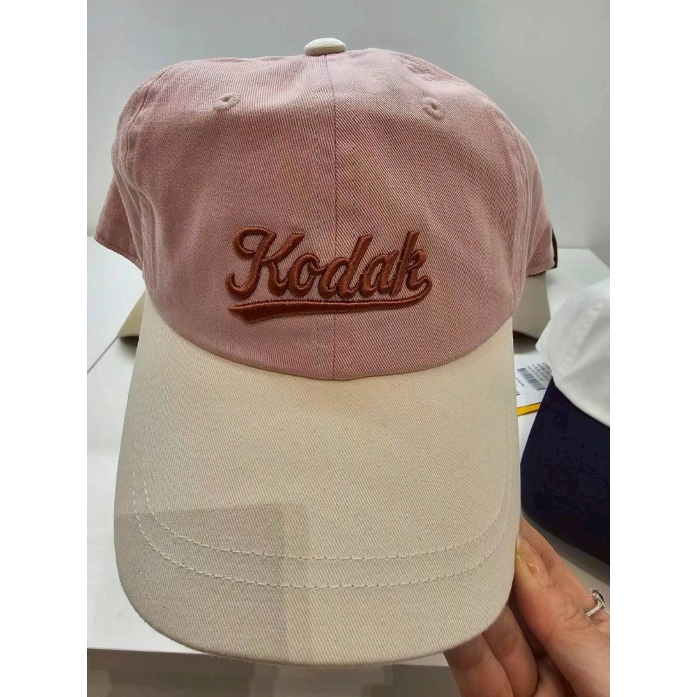 [預購 每周日中午 12:00收單] 2025 韓國 KODAK   柯達 復古拚色 LOGO棒球帽-細節圖8