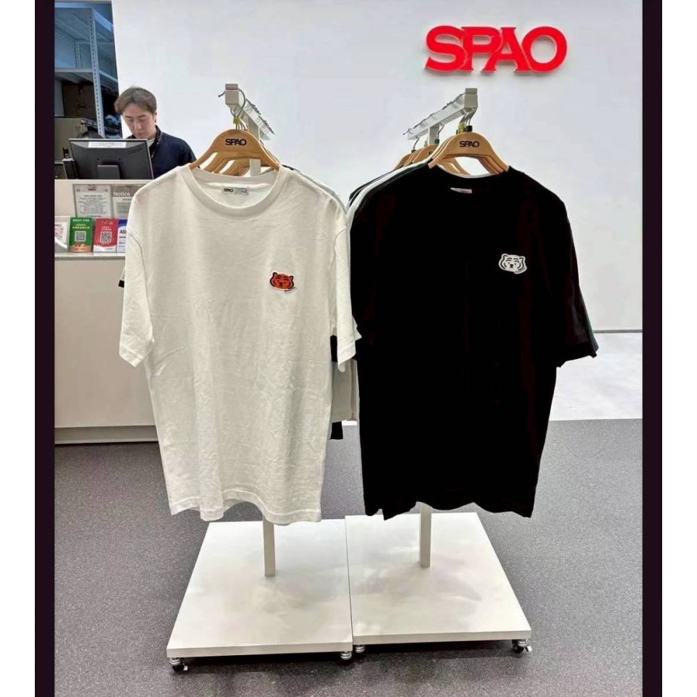 [限時限量特惠][預購 2025.05.19 中午 12:00收單] 2025 打折款~SPAO 躺胖虎黑白上衣 1+1-細節圖2