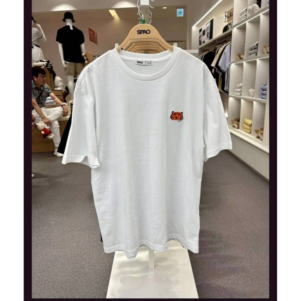 [限時限量特惠][預購 2025.05.19 中午 12:00收單] 2025 打折款~SPAO 躺胖虎黑白上衣 1+1-細節圖4