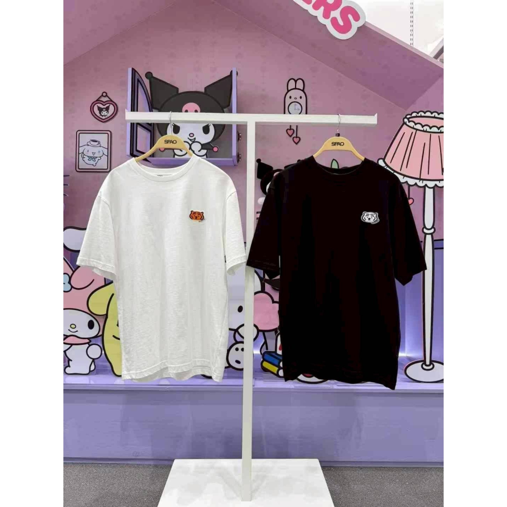 [限時限量特惠][預購 2025.05.19 中午 12:00收單] 2025 打折款~SPAO 躺胖虎黑白上衣 1+1-細節圖9