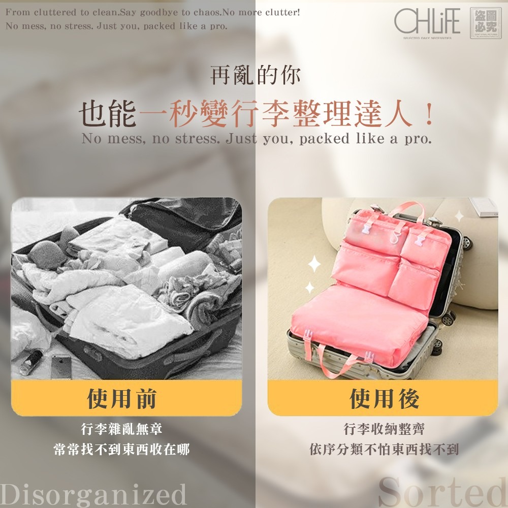 [預購 每周日中午 12:00收單] 2025 各國生活百貨 CHLIFE多功能掛式衣物袋-細節圖2