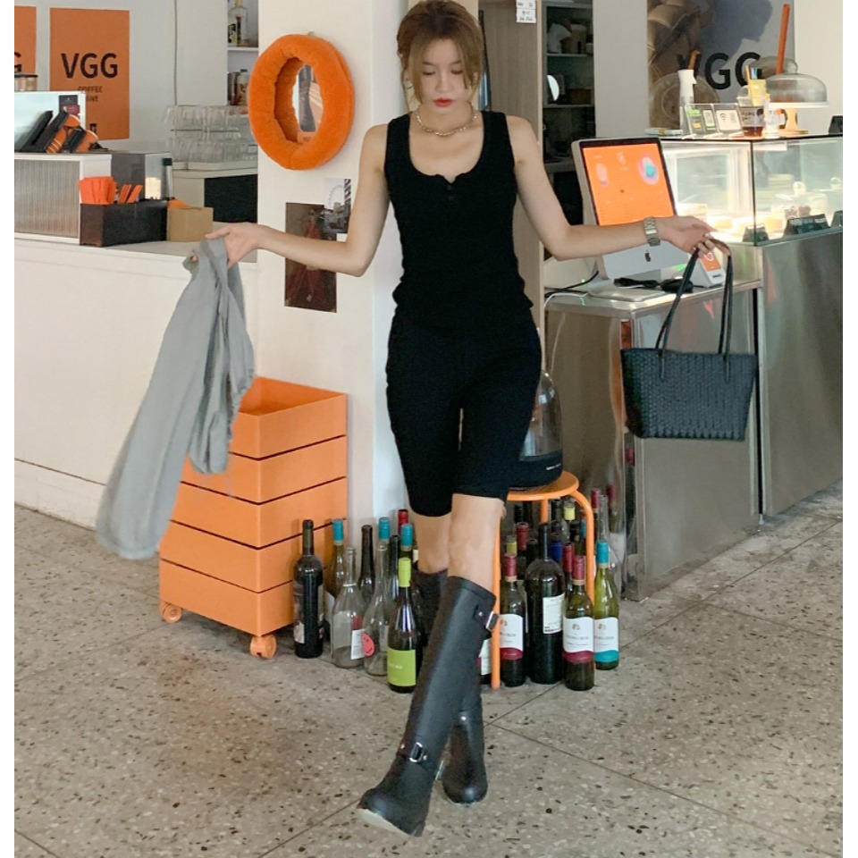 [預購 每周日中午 12:00收單] 2025 韓國 deepny 時尚  雙環扣長筒雨靴-細節圖4