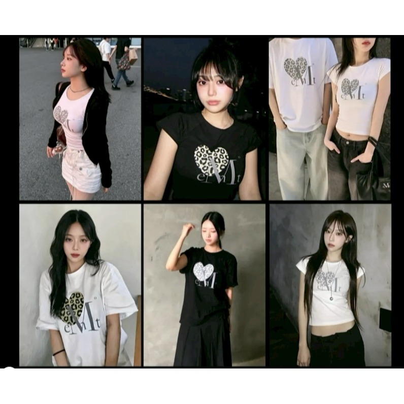 [韓國打折款] [預購 每周日中午 12:00收單] 2025 韓國 MUCENT 豹紋愛心上衣 [隨時完售]-細節圖3