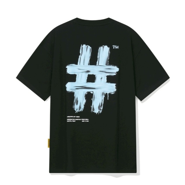 [韓國季末打折款][預購 每周日中午 12:00收單] 2025 韓國 BEENTRILL 中性款 油漆logo設計上衣-細節圖3