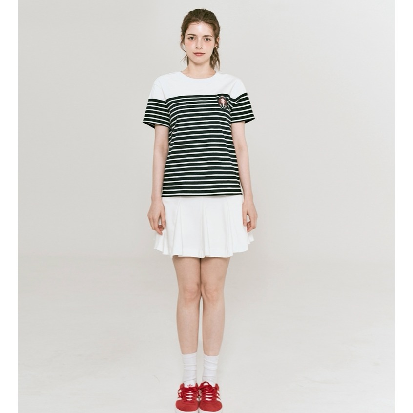 [季末打折款][預購 每周日中午 12:00收單] 2025 韓國 YOUK SHIM WON 陸心媛 條紋海洋風上衣-細節圖3