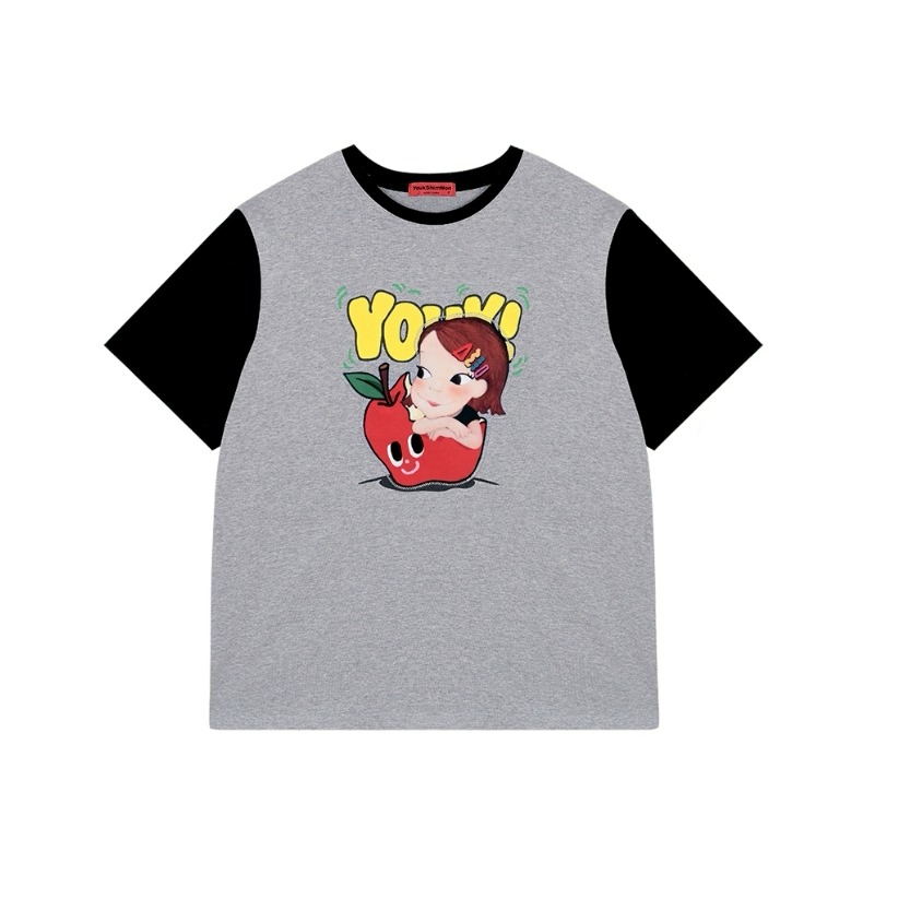 [季末打折款][預購 每周日中午 12:00收單] 2025 韓國 YOUK SHIM WON 陸心媛條紋拼接袖上衣-細節圖3