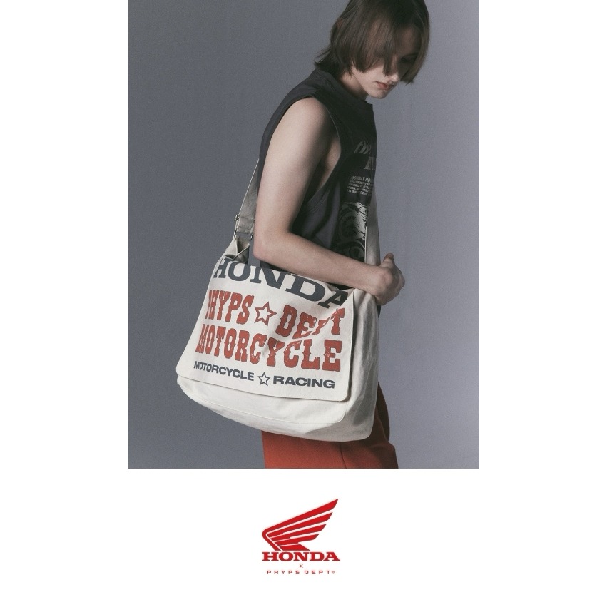 [韓國打折款] [預購 每周日中午 12:00收單] 2025 韓國 HONDA   LOGO 翻蓋帆布包-細節圖2