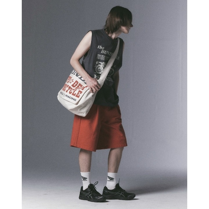 [韓國打折款] [預購 每周日中午 12:00收單] 2025 韓國 HONDA   LOGO 翻蓋帆布包-細節圖4