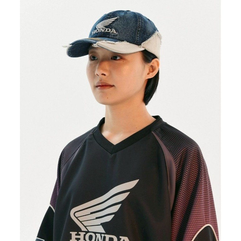 [韓國打折款] [預購 每周日中午 12:00收單] 2025 韓國 HONDA 拼接感 logo棒球帽-細節圖2