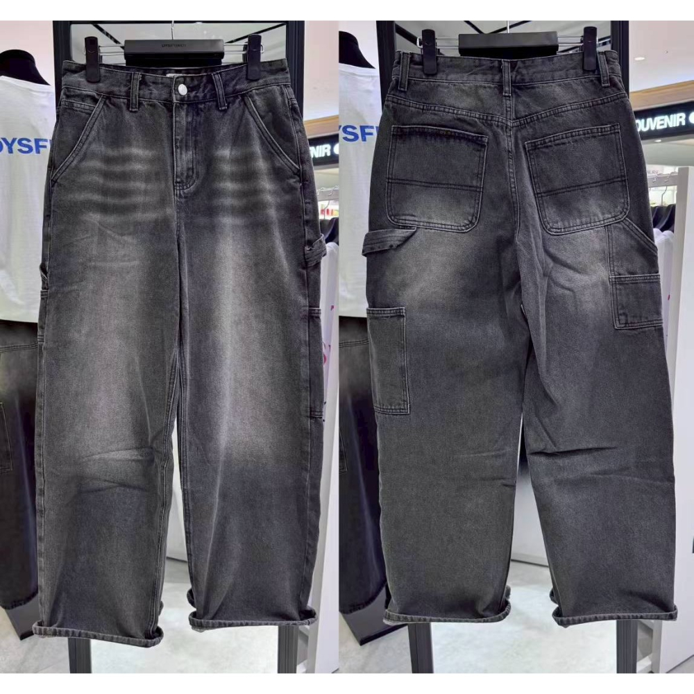 [韓國打折款][預購 每周日中午 12:00收單] 2025 韓國 DYSFUNCT 刷舊設計長褲-細節圖3