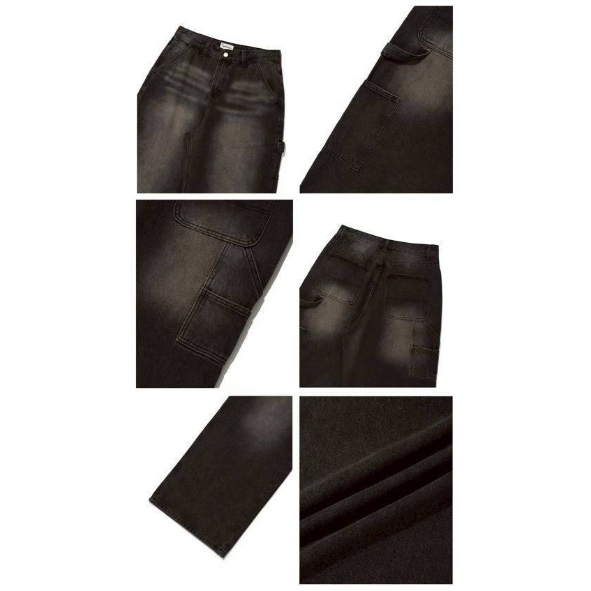 [韓國打折款][預購 每周日中午 12:00收單] 2025 韓國 DYSFUNCT 刷舊設計長褲-細節圖5