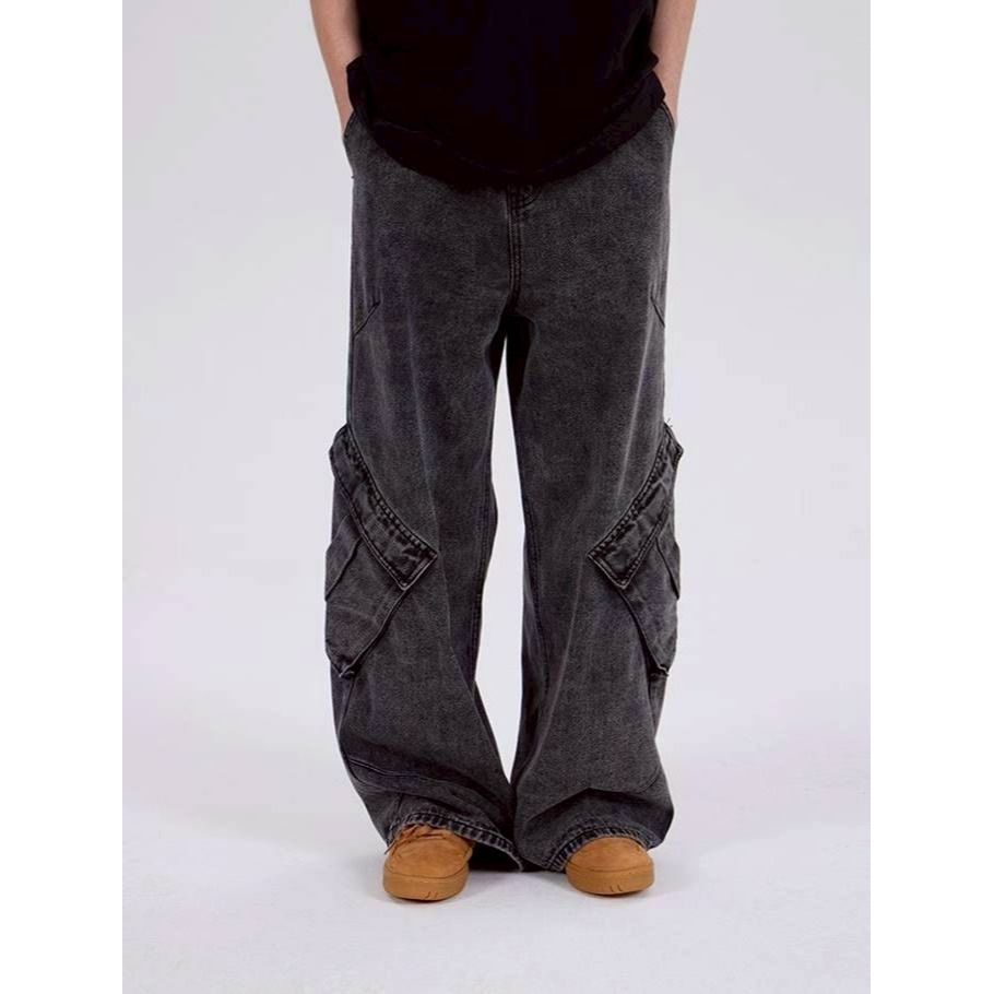 [韓國打折款][預購 每周日中午 12:00收單] 2025 韓國 DYSFUNCT棉質口袋設計長褲-細節圖3