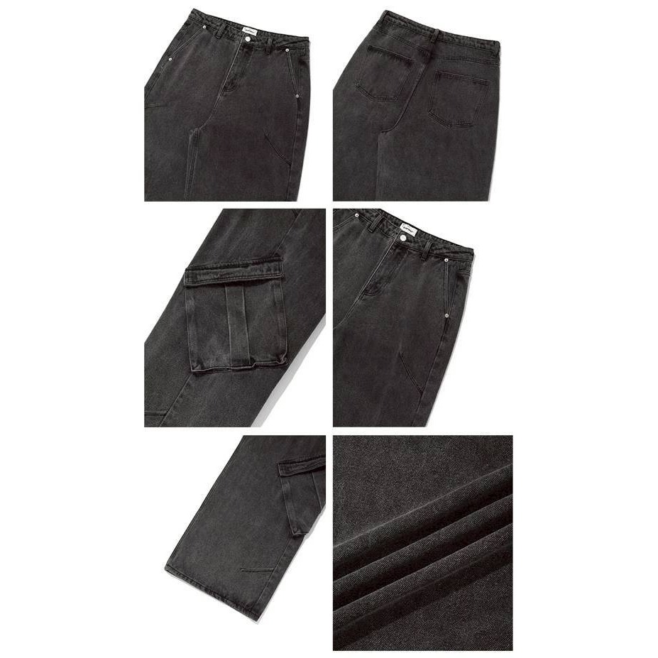 [韓國打折款][預購 每周日中午 12:00收單] 2025 韓國 DYSFUNCT棉質口袋設計長褲-細節圖5