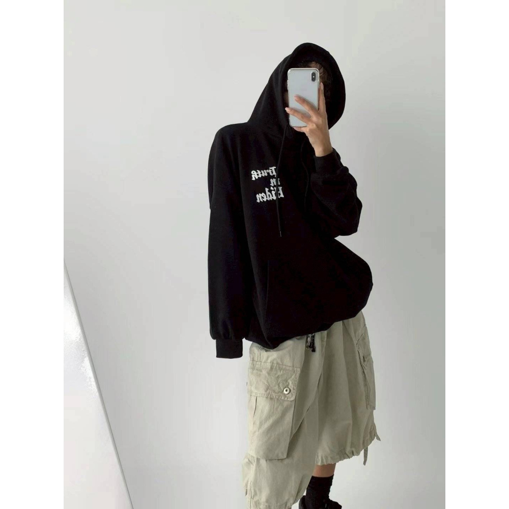 [預購 每周日中午 12:00收單] 2025 韓國 東大門 初秋女裝 背後塗鴉連帽上衣-細節圖3