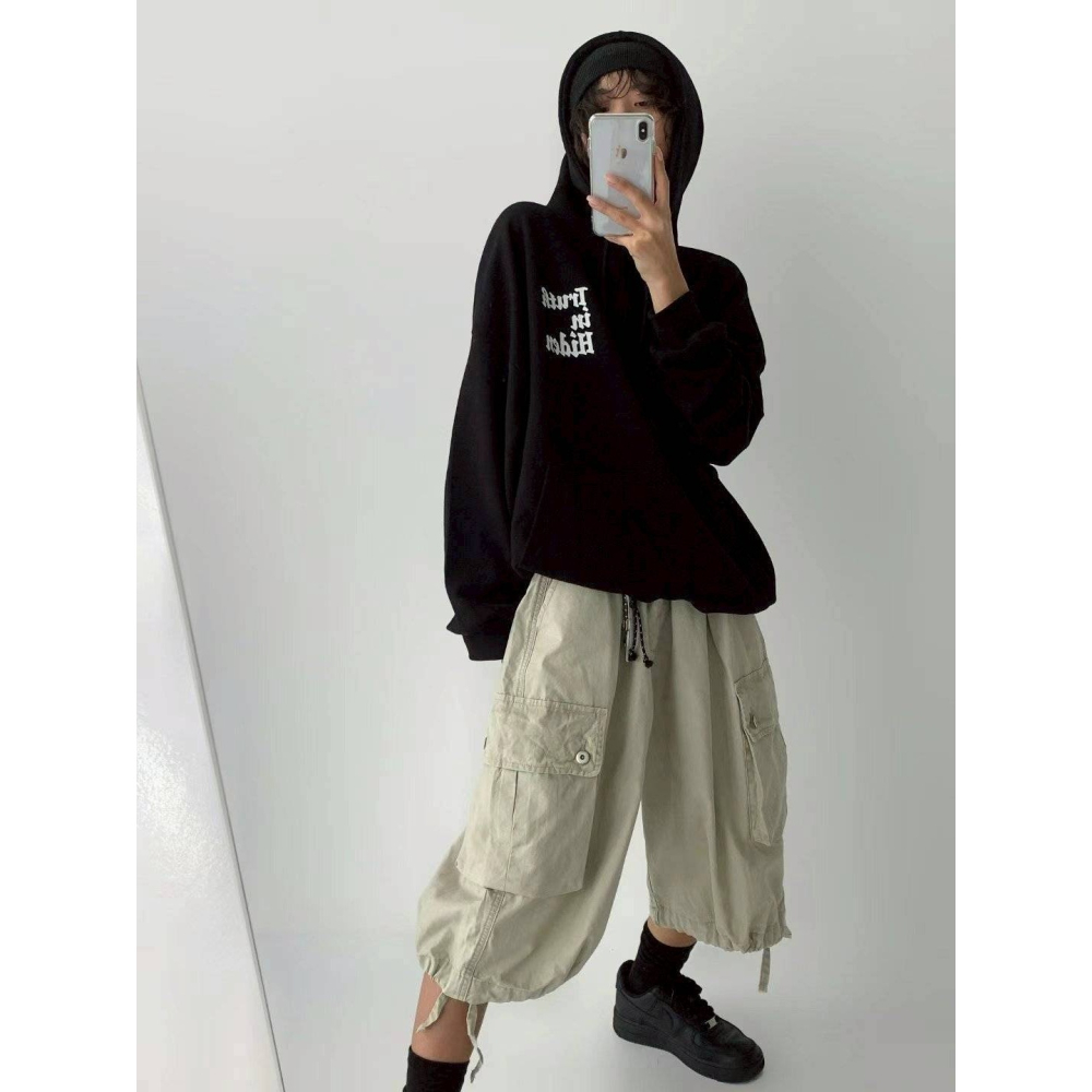 [預購 每周日中午 12:00收單] 2025 韓國 東大門 初秋女裝 背後塗鴉連帽上衣-細節圖5