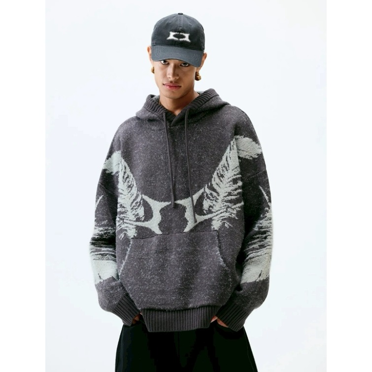 [韓國打折款][預購 每周日中午 12:00收單] 2025 韓國 CRITIC LOGO設計連帽針織上衣-細節圖3