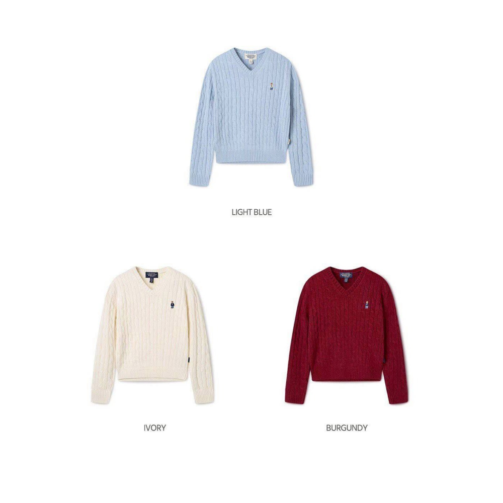 [預購 每周日中午 12:00收單] 2025 韓國  WHO.A.U V領針織上衣-細節圖2