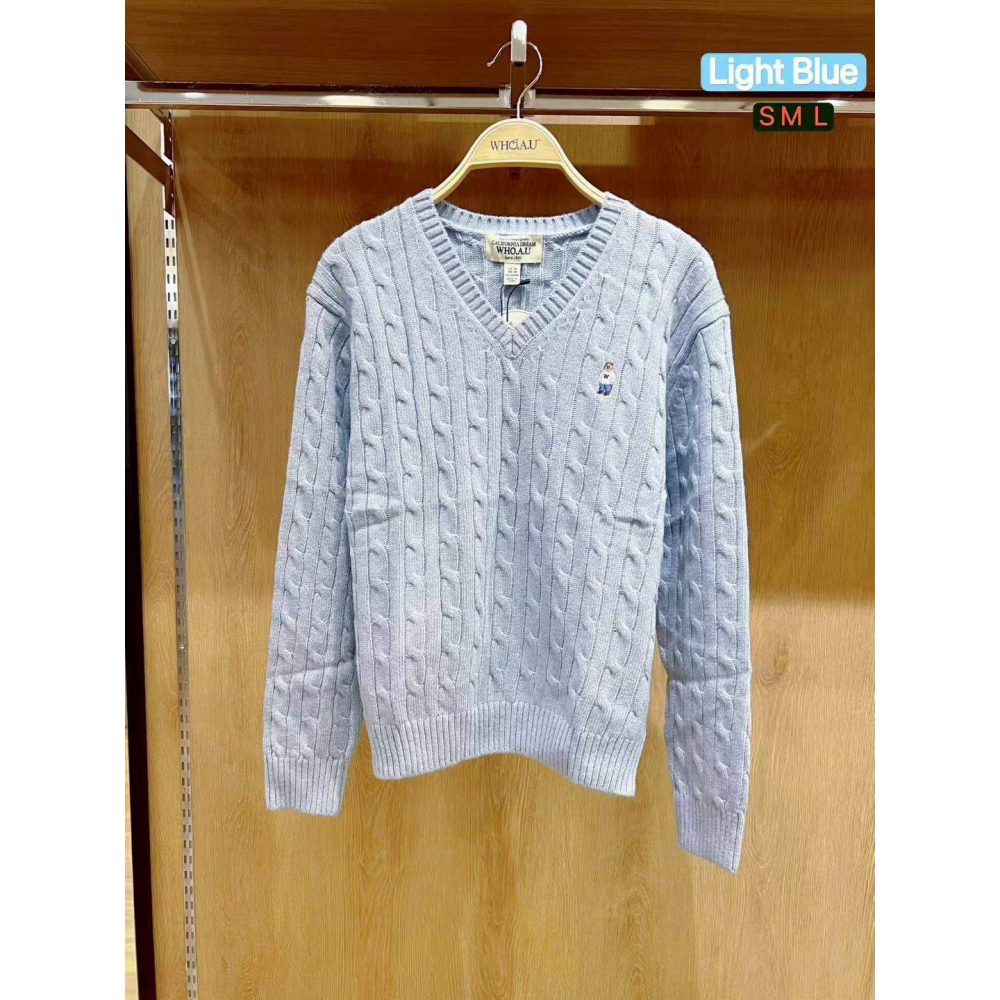 [預購 每周日中午 12:00收單] 2025 韓國  WHO.A.U V領針織上衣-細節圖5