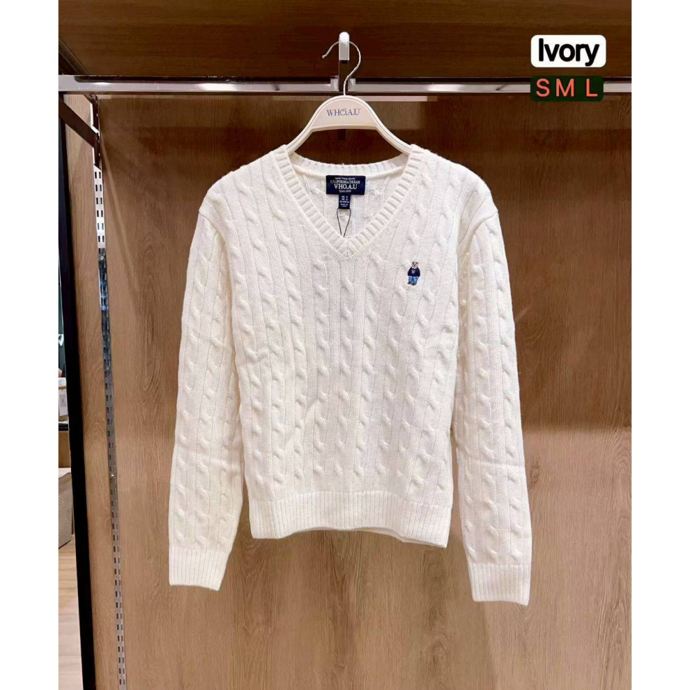 [預購 每周日中午 12:00收單] 2025 韓國  WHO.A.U V領針織上衣-細節圖6