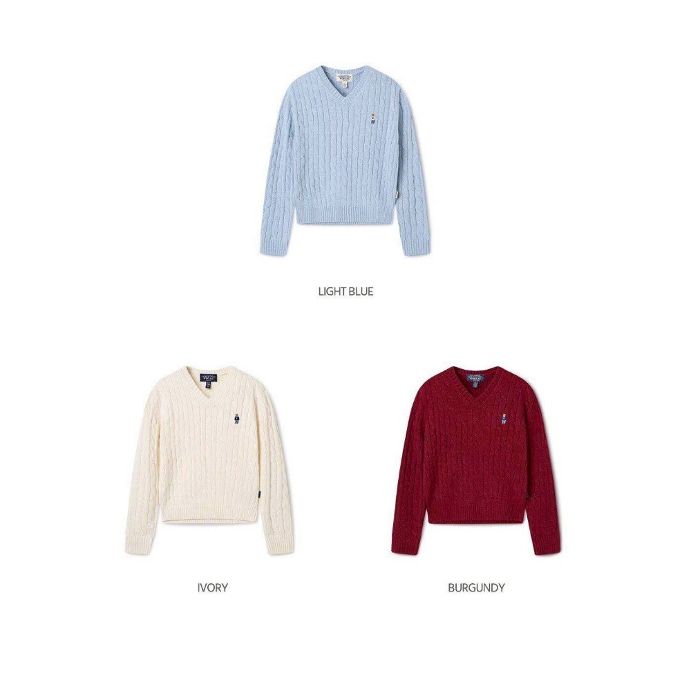 [預購 每周日中午 12:00收單] 2025 韓國  WHO.A.U V領針織上衣-規格圖6