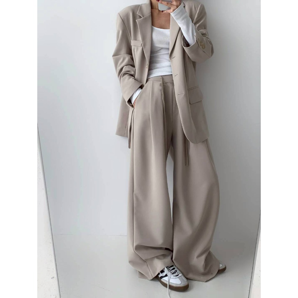 [預購 每周日中午 12:00收單] 2025 韓國 初秋女裝 寬鬆西裝褲-規格圖5