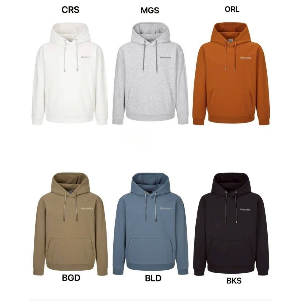 [預購 每周日中午 12:00收單] 2025 韓國  DISCOVERY 25秋冬新款   小標連帽上衣 中性款-細節圖2