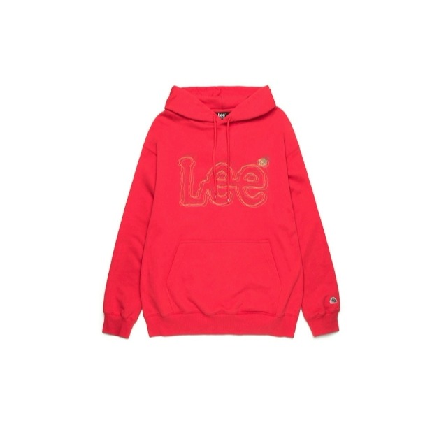 [韓國打折ing] [預購 每周日中午 12:00收單] 2025 韓國 LEE  中性版LOGO刺繡連帽上衣-細節圖3