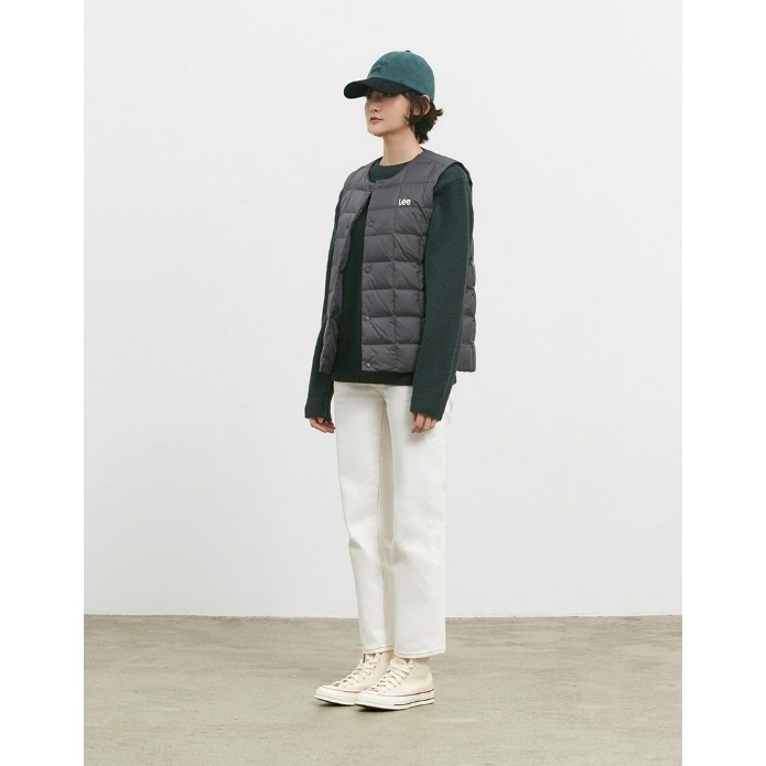 [韓國打折 ing][預購 每周日中午 12:00收單] 2025 韓國 LEE 中性版歐洲頂級鴨絨背心-細節圖5