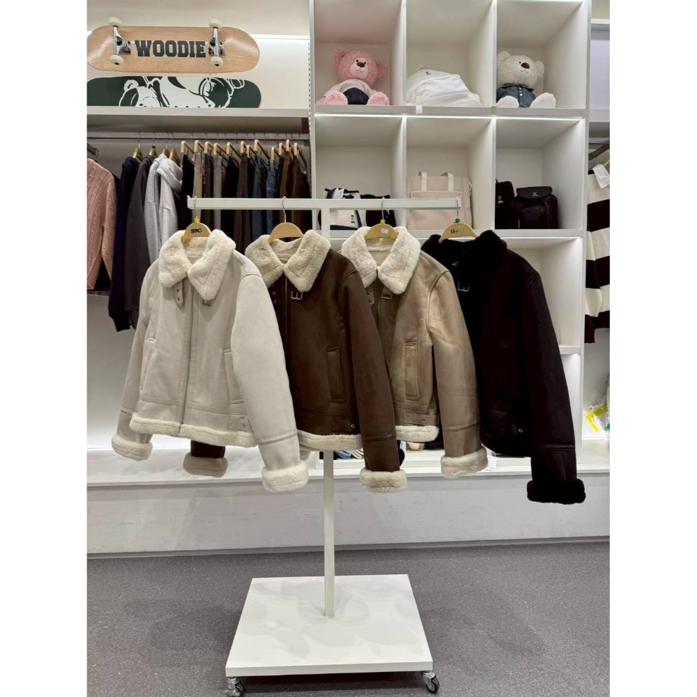 [預購 每周日中午 12:00收單] 2025 韓國秋冬外套 SPAO 毛絨領皮革外套-規格圖9