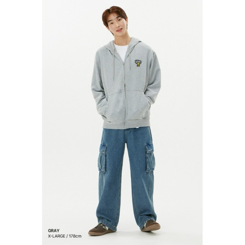 [韓國打折ing][預購 每周日中午 12:00收單] 2025 韓國 WACKY WILLY 火柴人雙拉鍊連帽外套-細節圖3