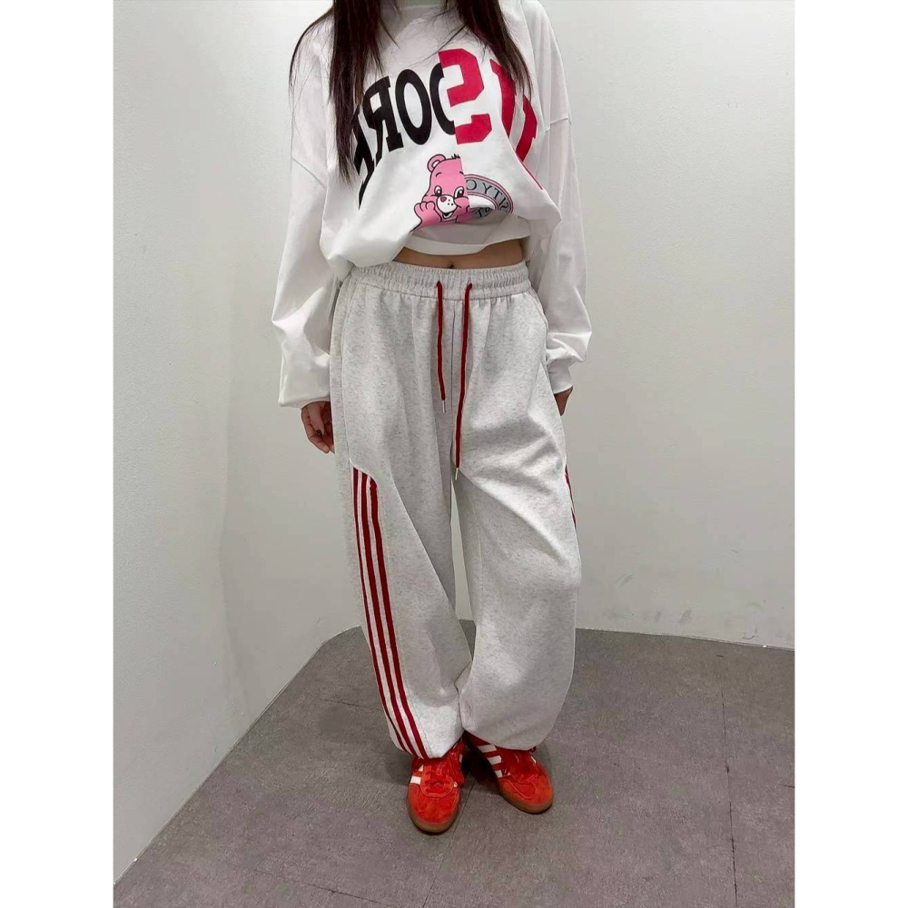 [預購 每周日中午 12:00收單] 2025 韓國 初秋女裝 特殊線條設計運動長褲-細節圖7