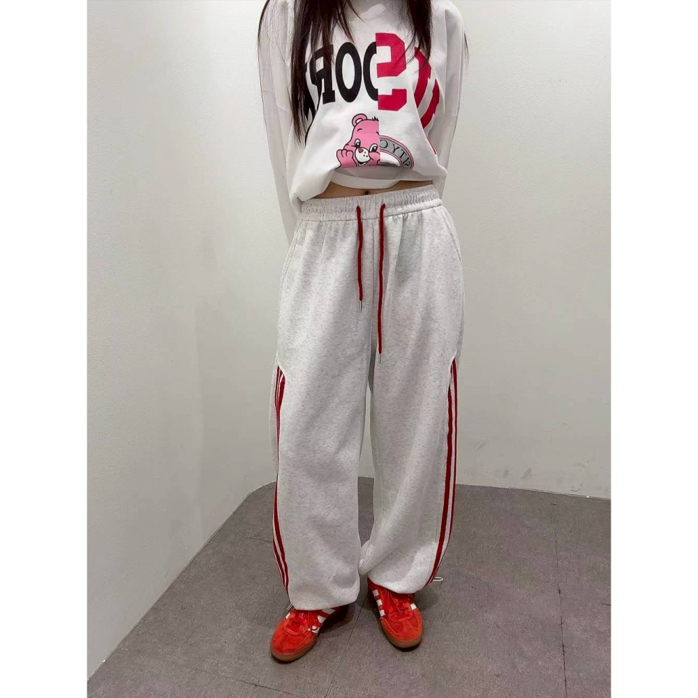 [預購 每周日中午 12:00收單] 2025 韓國 初秋女裝 特殊線條設計運動長褲-細節圖8