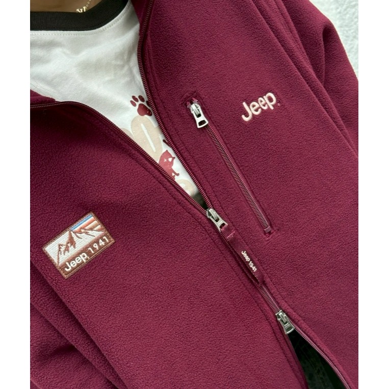 [韓國打折ing] [預購 每周日中午 12:00收單] 2025 韓國 JEEP 刷毛外套  (男女皆可)-細節圖6