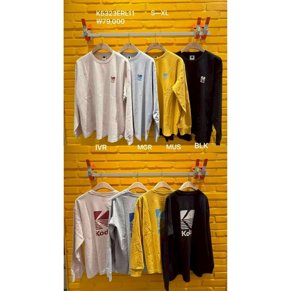[預購 每周日中午 12:00收單] 2025 韓國  KODAK柯達 秋冬新款  後大LOGO薄款上衣-細節圖6