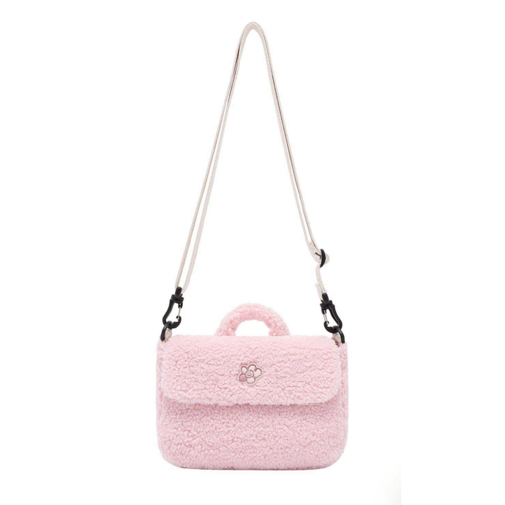 [預購 每周日中午 12:00收單] 2025 韓國 WACKY WILLY  泰迪熊毛肩背包-細節圖6